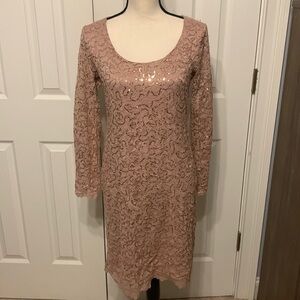 Marina Lace and Sequin Dress